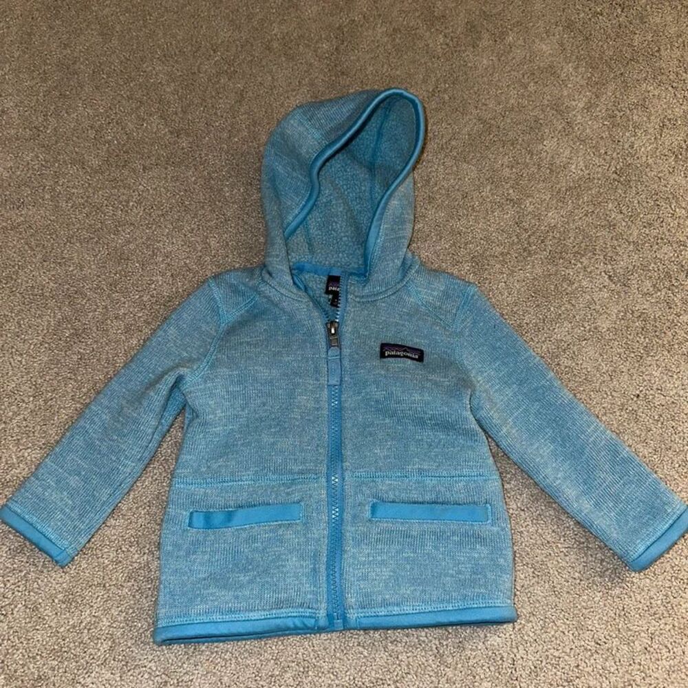 Patagonia Baby Sweater Fleece Zip Jacket – Blue – 6–12 Months